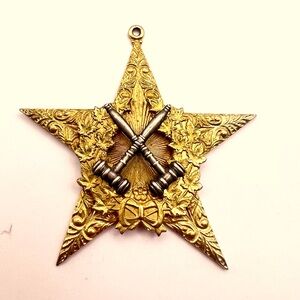 Vintage 1963 Dominion Regalia Masonic Odd Fellows Star Medal Plaque Wilf Walker